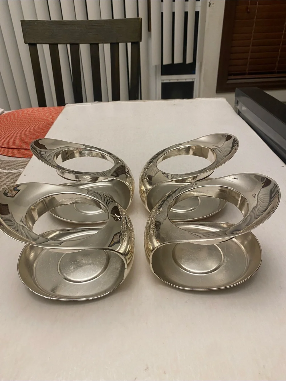 S.Pellegrino Acqua Panna Set of 4 Bottle Holders Coasters Restaurant Barware